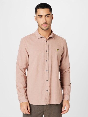 Lyle & Scott Regular fit Button Up Shirt in Purple: front