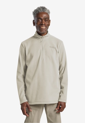 JACK WOLFSKIN Sportpullover 'Taunus' in Beige: Vorderseite