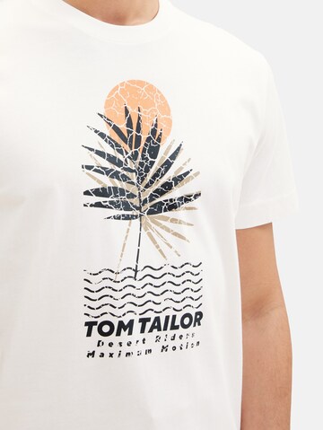 TOM TAILOR T-Shirt in Weiß