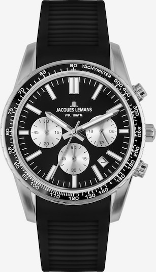 Jacques Lemans Uhr in schwarz / silber, Produktansicht