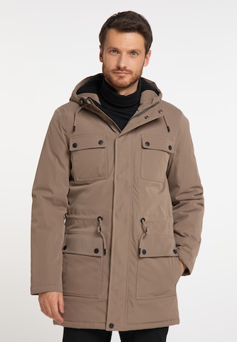 DreiMaster Klassik Winter Parka in Grey: front