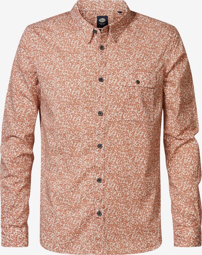 Petrol Industries Button Up Shirt 'Soltitude' in Mandarine / White, Item view