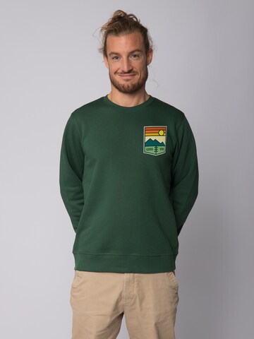 Felpa ' Good Vibe ' di Watapparel in verde: frontale