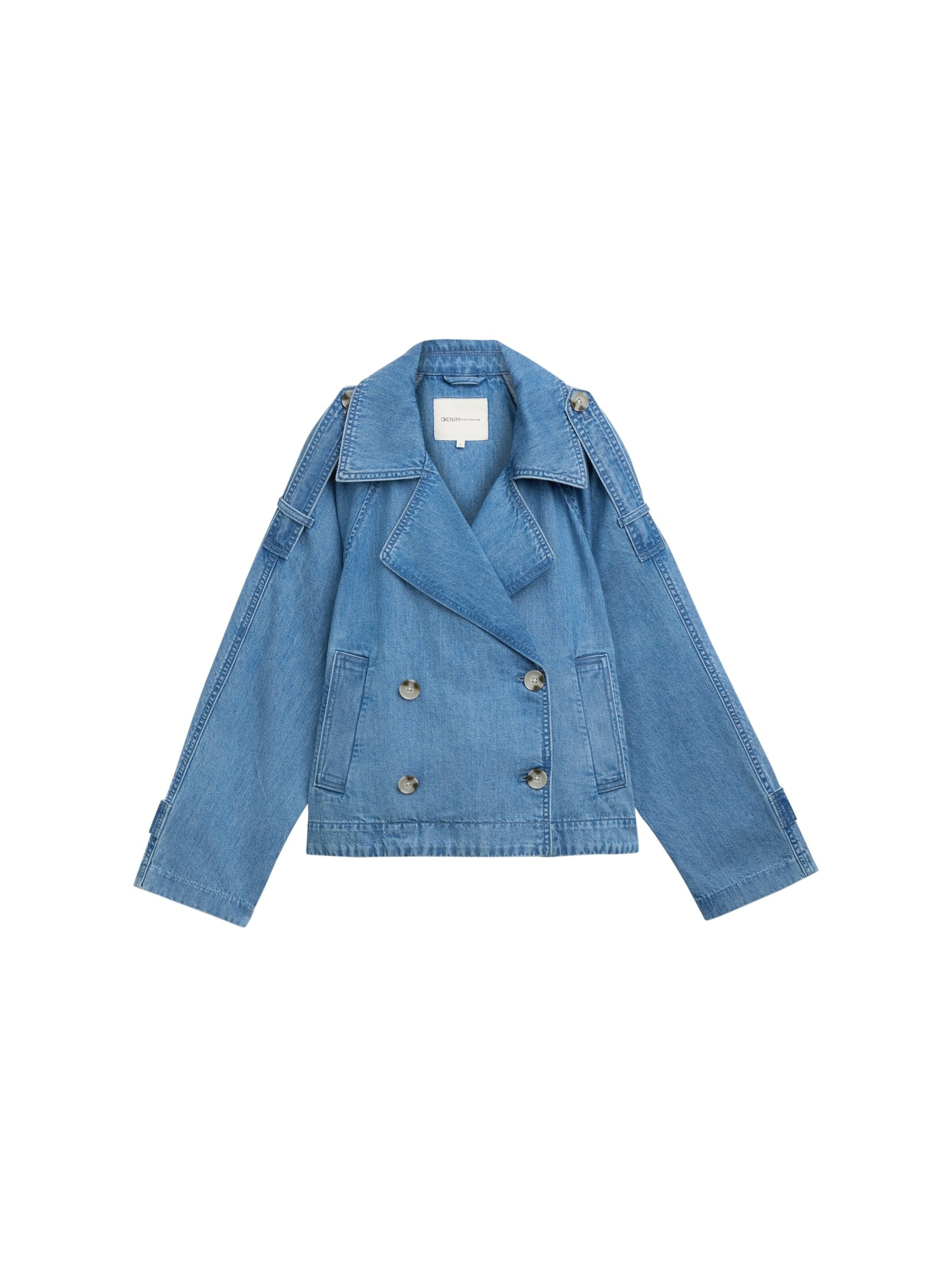 TOM TAILOR DENIM Between-season jacket in Blue: front