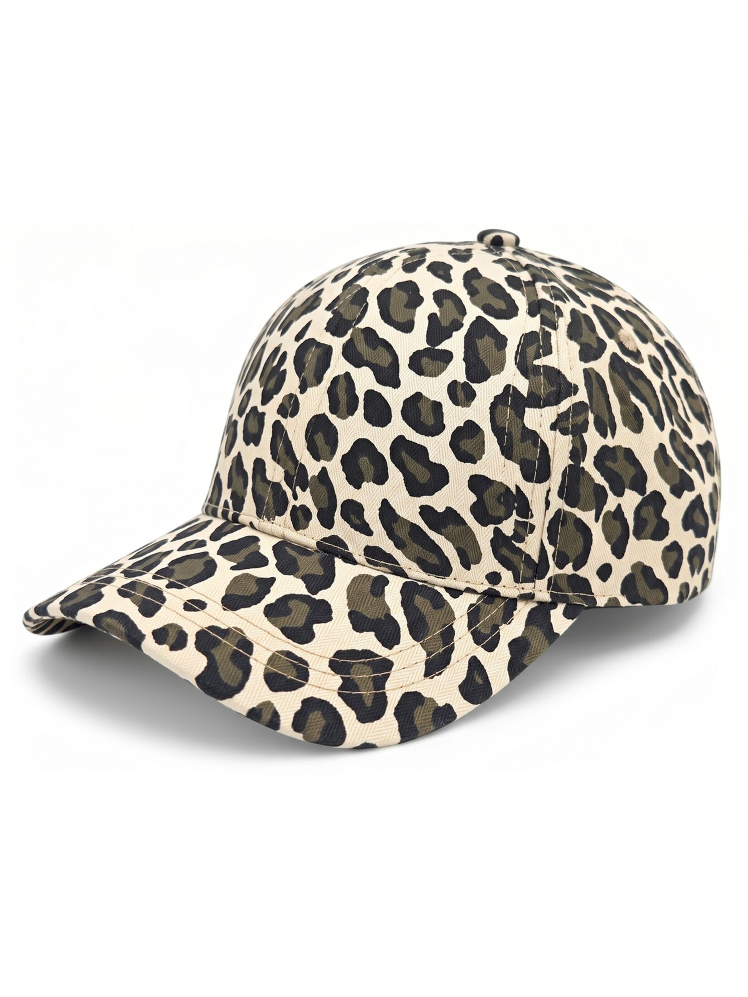 styleBREAKER Cap 'Baseball Cap mit Leo Muster'‌‌‌‌‌ in Beige: Vorderseite