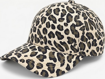 styleBREAKER Cap 'Baseball Cap mit Leo Muster' in Beige: Vorderseite
