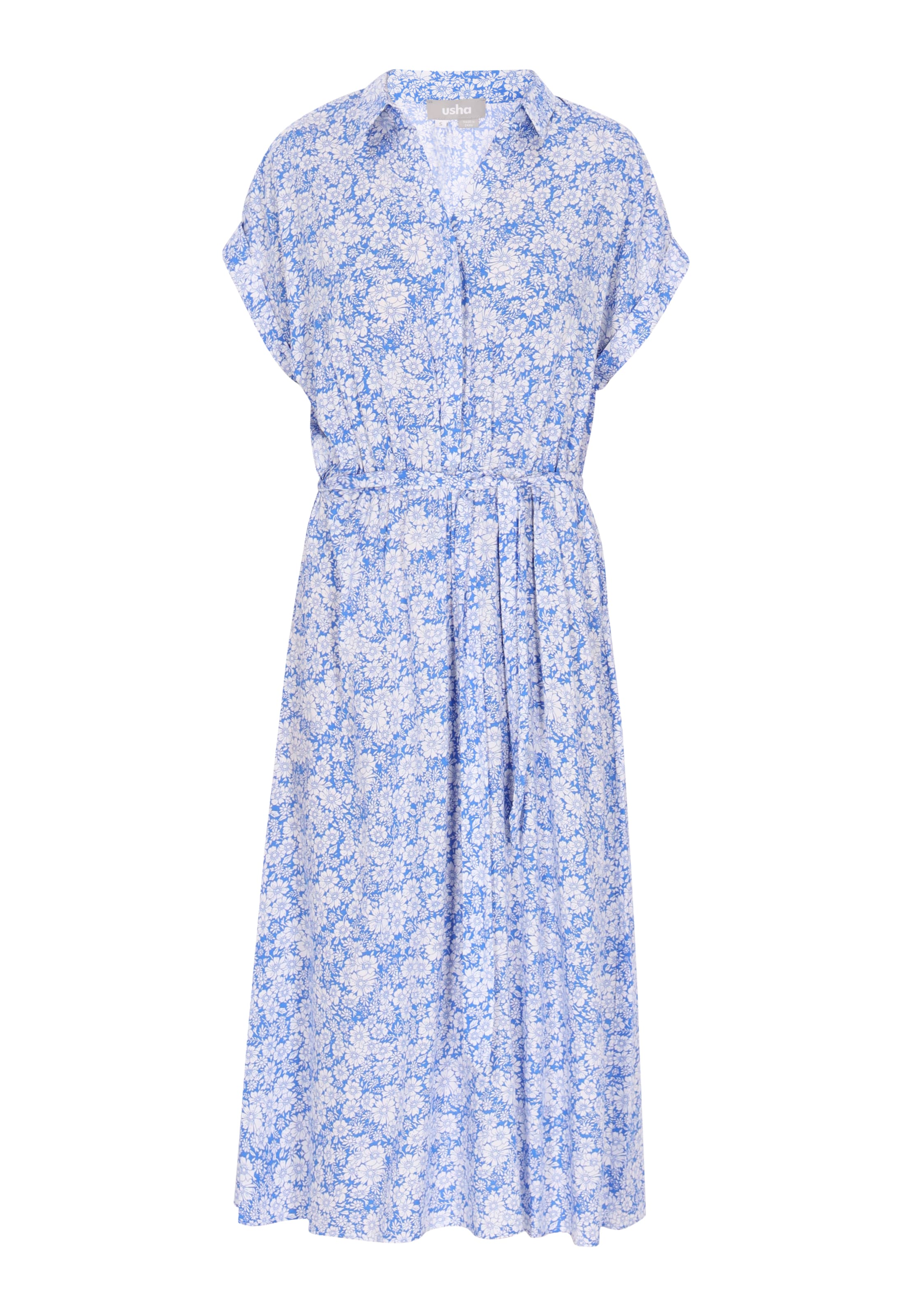 Usha Blousejurk in Blauw: voorkant