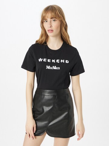 Tricou 'TALENTO' de la Weekend Max Mara pe negru: față