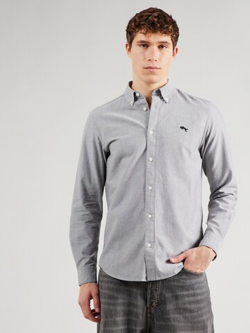 WRANGLER Regularny krój Koszula 'OXFORD SHIRT' w kolorze szary: przód