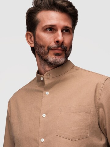 Ombre Comfort fit Button Up Shirt in Brown