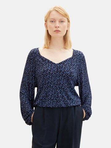 TOM TAILOR DENIM Bluse in Blau: predná strana