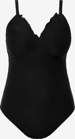 Studio Untold Bralette Swimsuit in Black: front