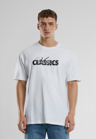 Urban Classics - Camiseta 'Cursive Bold' en blanco: frente