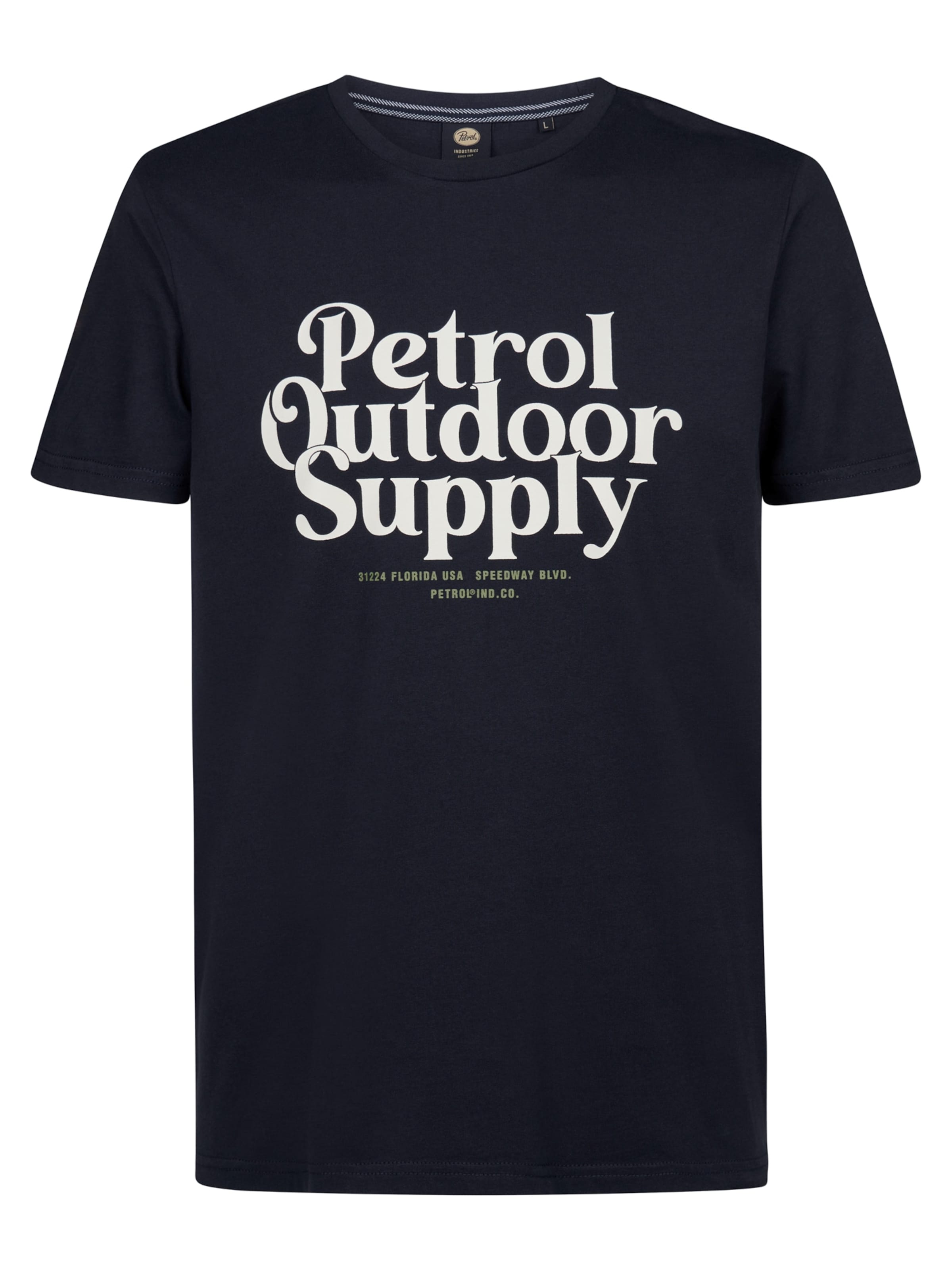 T-Shirt Petrol Industries en bleu : devant