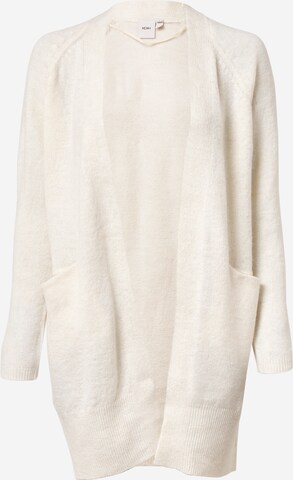 ICHI Knit Cardigan in White: front