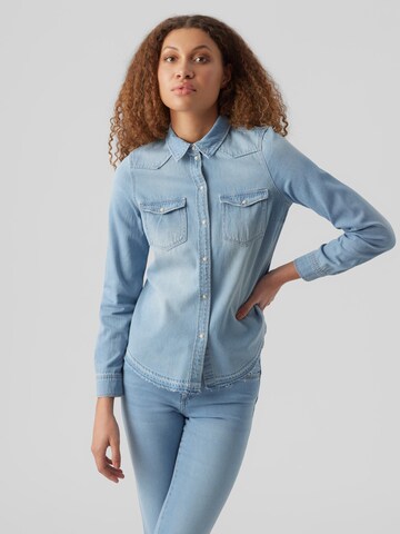 Vero Moda Tall Bluse 'MARIA' i blå: forside