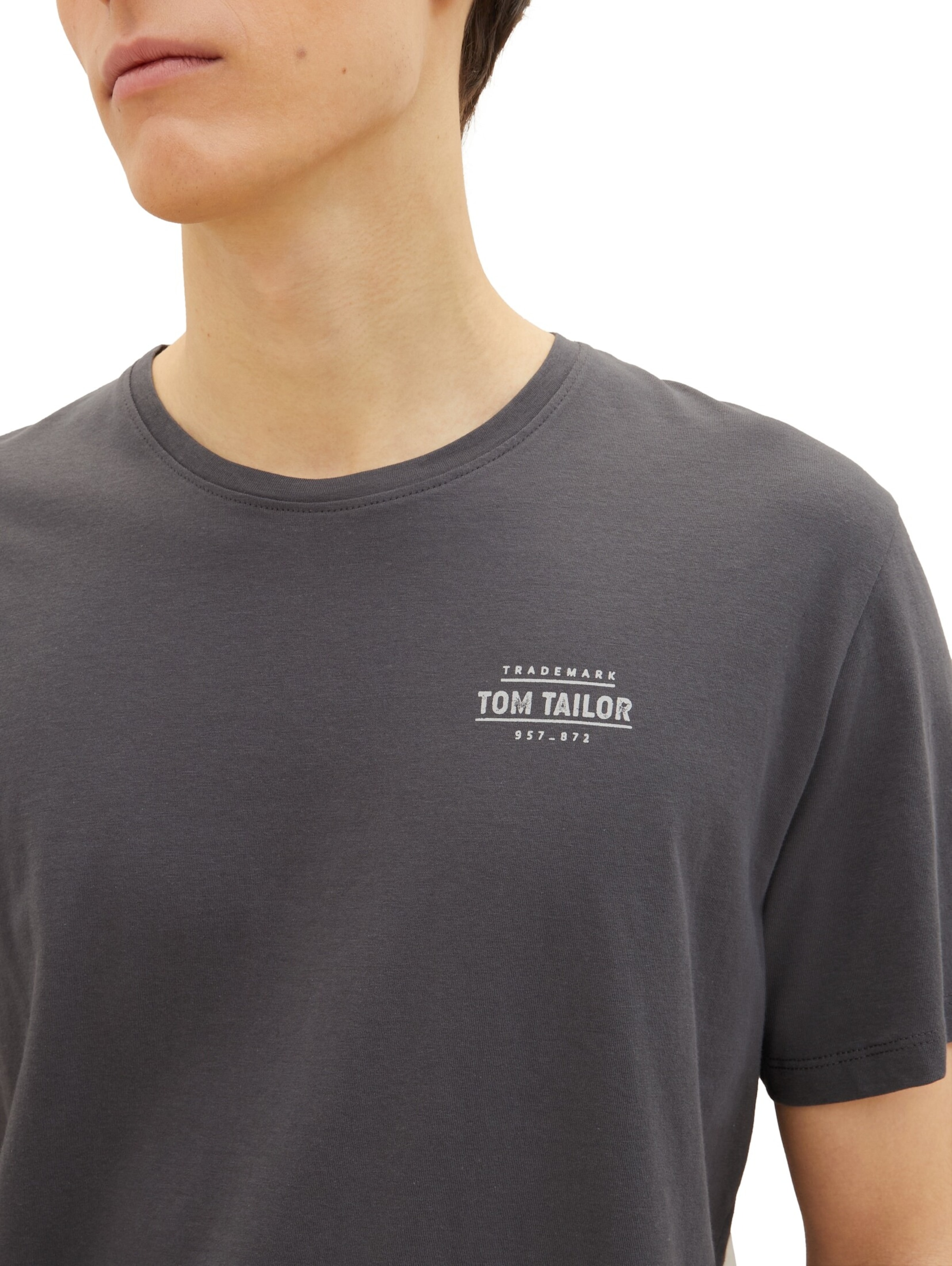 TOM TAILOR T-Shirt in Grau