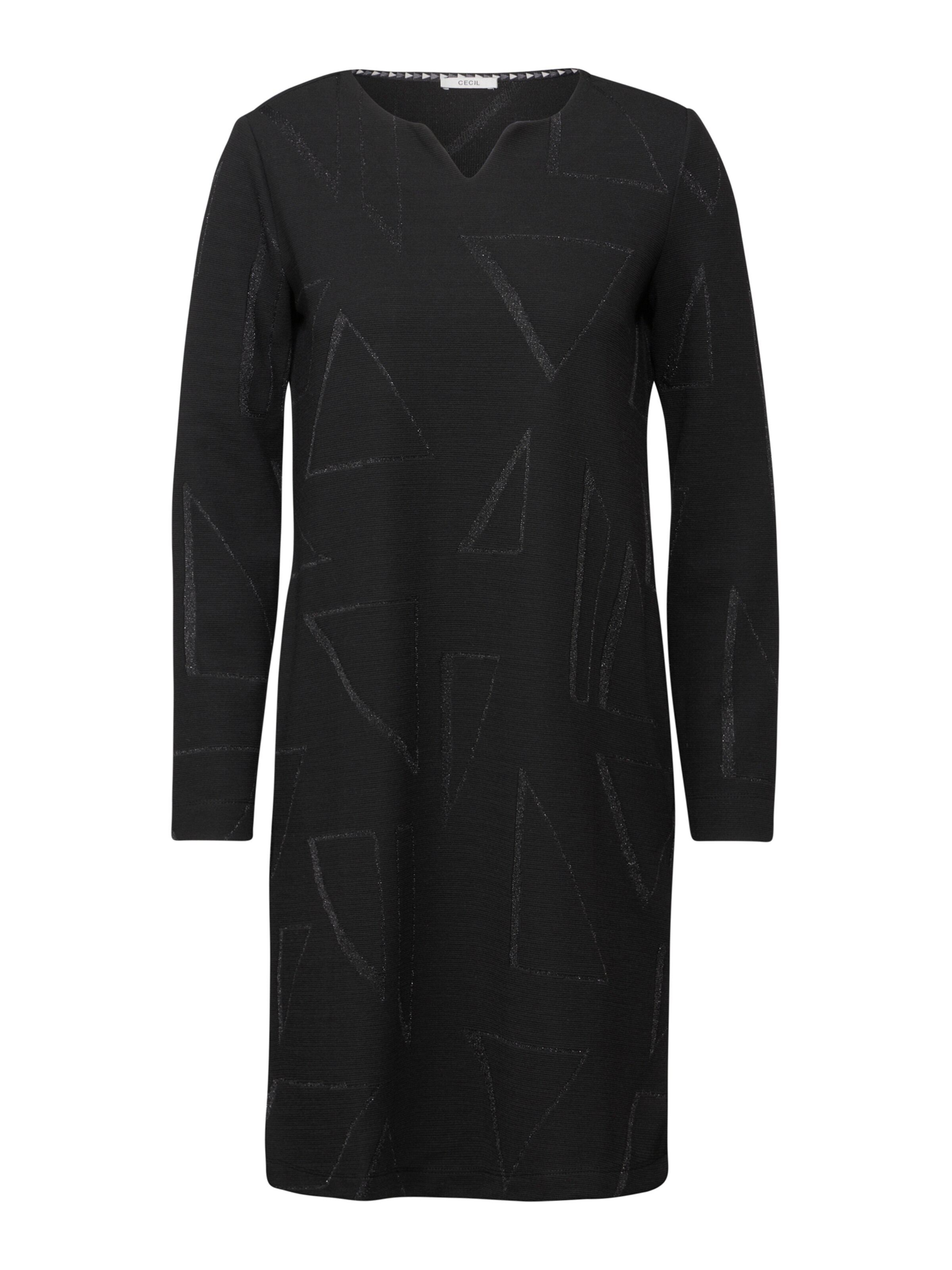 CECIL Knitted dress in Black: front