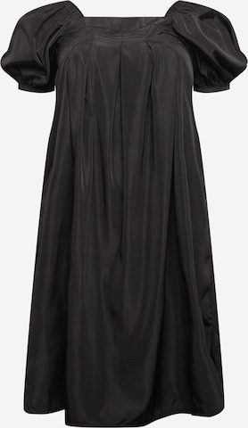 EVOKED فستان بلون أسود: الأمام