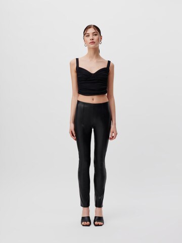 LeGer by Lena Gercke Slimfit Spodnie 'Asya' w kolorze czarny