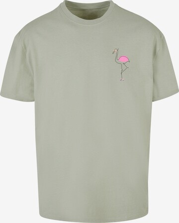 Merchcode Shirt 'Flamingo' in Grün: predná strana