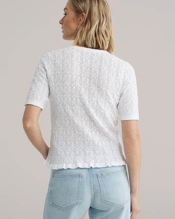 WE Fashion Pletena jopa | bela barva