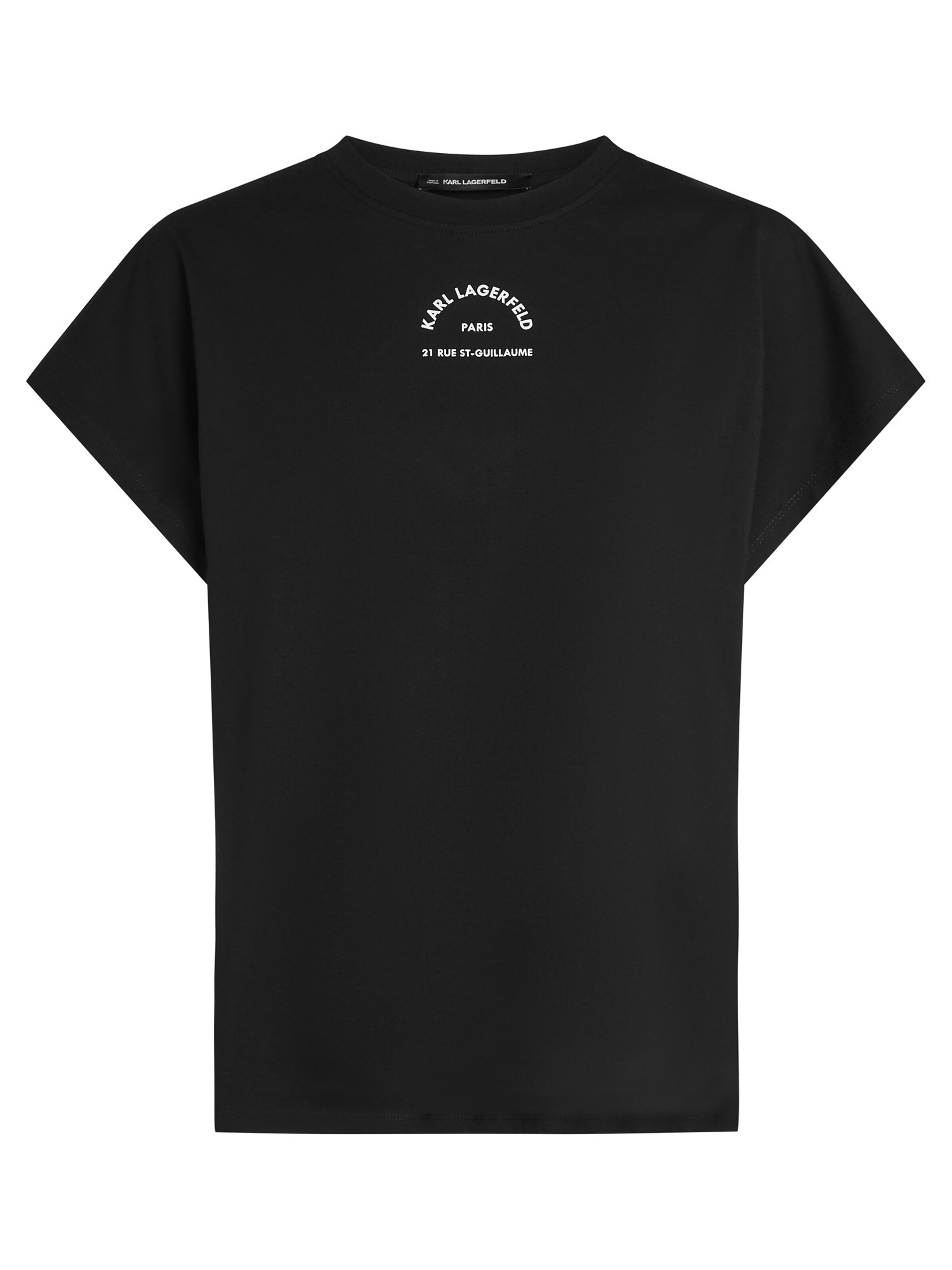 Karl Lagerfeld T-Shirt 'RUE ST-GUILLAUME' in schwarz / weiß, Produktansicht
