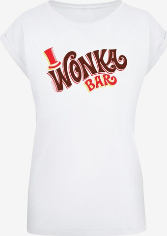 ABSOLUTE CULT T-Shirt 'Willy Wonka - Bar' in Weiß: predná strana