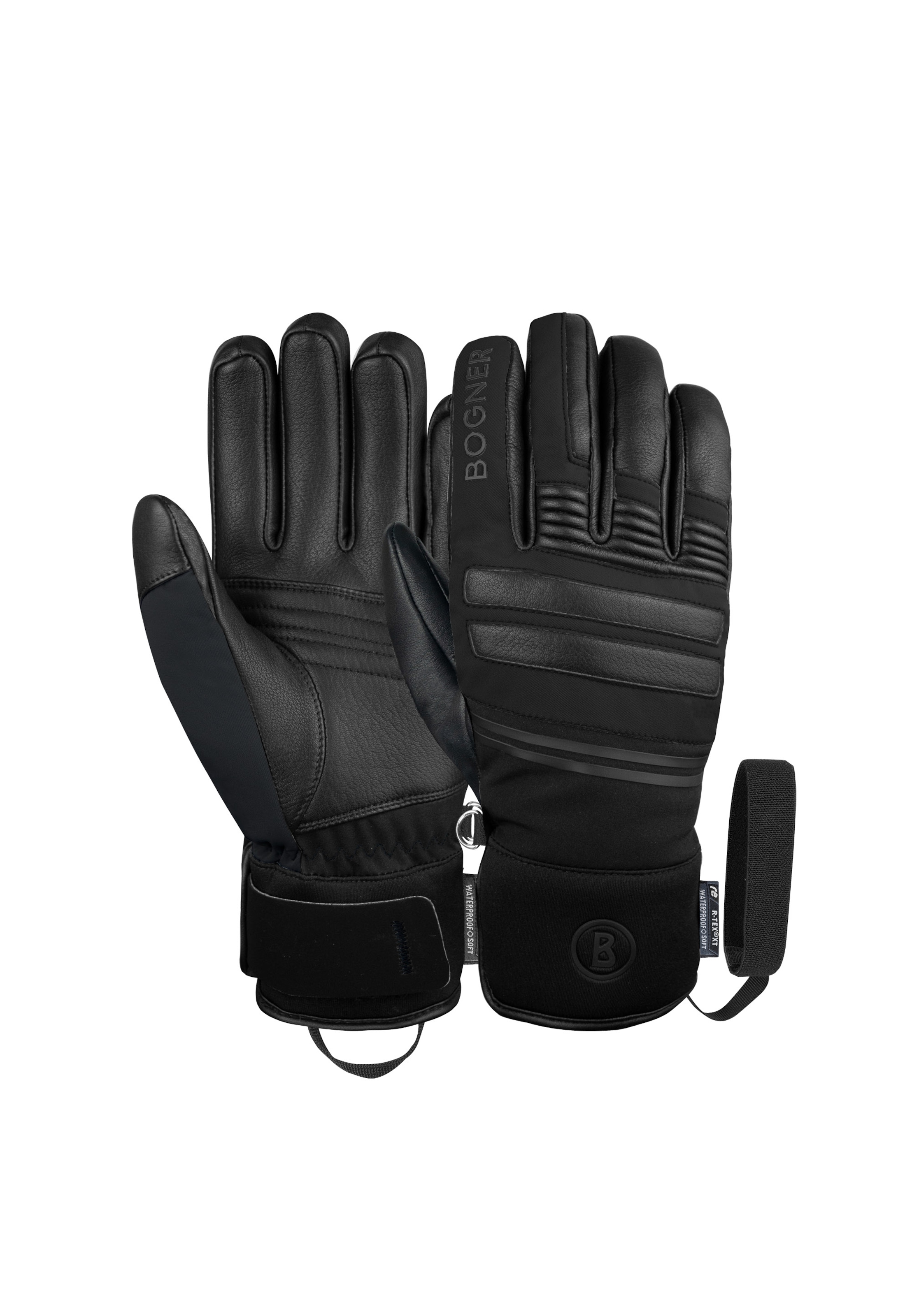 BOGNER Fingerhandschuhe 'Alex' in Schwarz: Vorderseite