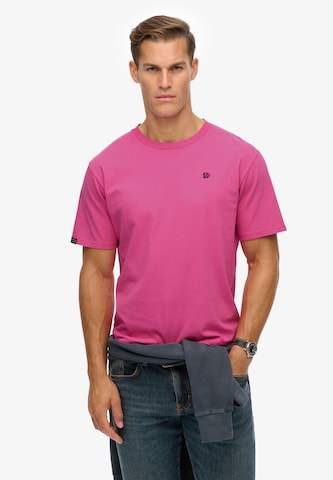 T-Shirt 'Essentials' Superdry en rose : devant
