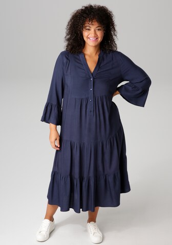 Aniston Plus Kleid in Blau: Vorderseite