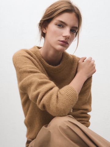 Pulover 'Alpolux' de la MANGO pe maro