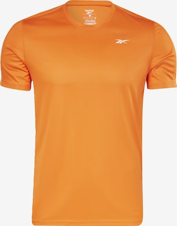 T-Shirt fonctionnel Reebok en orange : devant