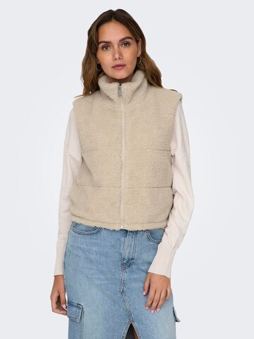 Gilet 'SANDRA' ONLY en beige : devant