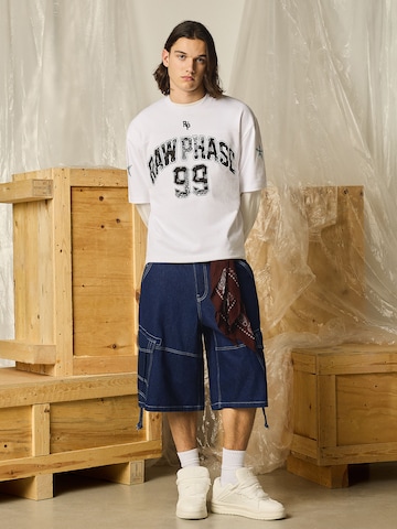 Bershka Baggy Cargo jeans in Blue