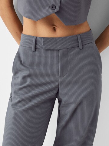 Bershka Regular Trousers in Grey