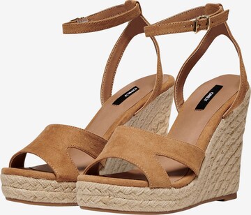 ONLY Sandalen met riem 'Amelia' in Bruin