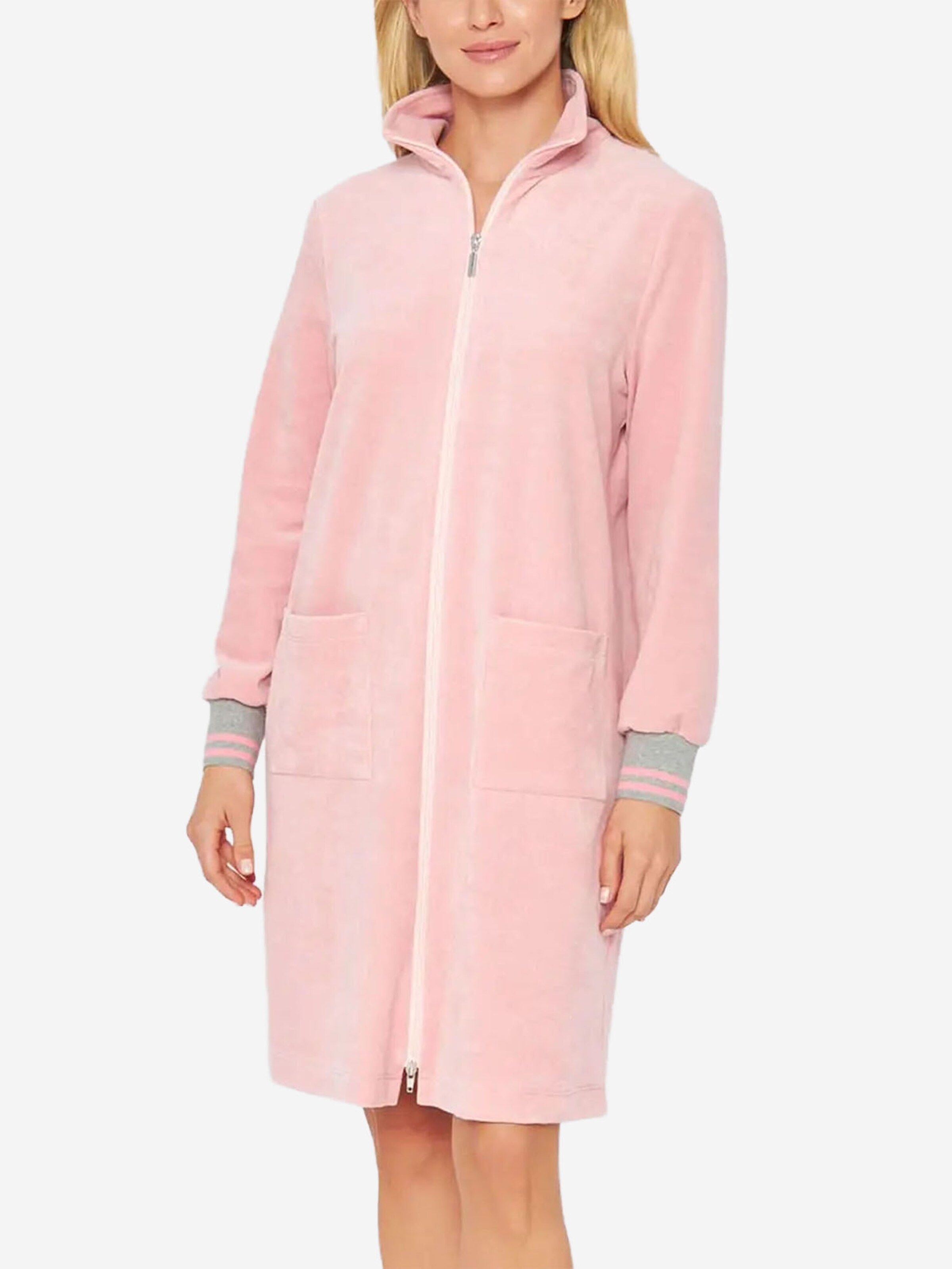 Rösch Morgenmantel ' Nicki ' in Pink: Vorderseite