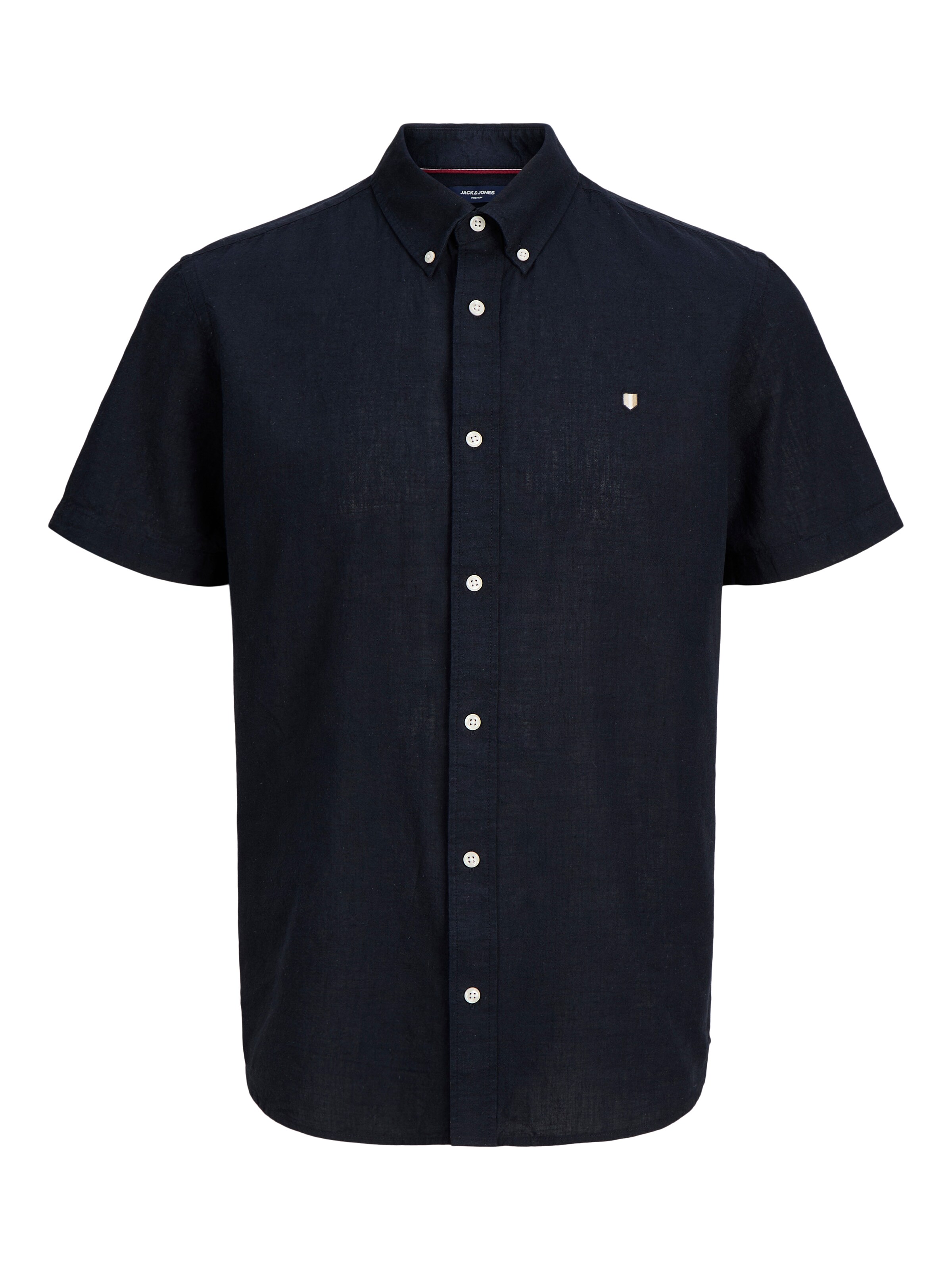 JACK & JONES Button Up Shirt in Black: front
