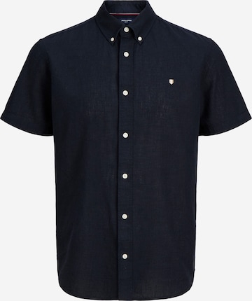 JACK & JONES Button Up Shirt in Black: front