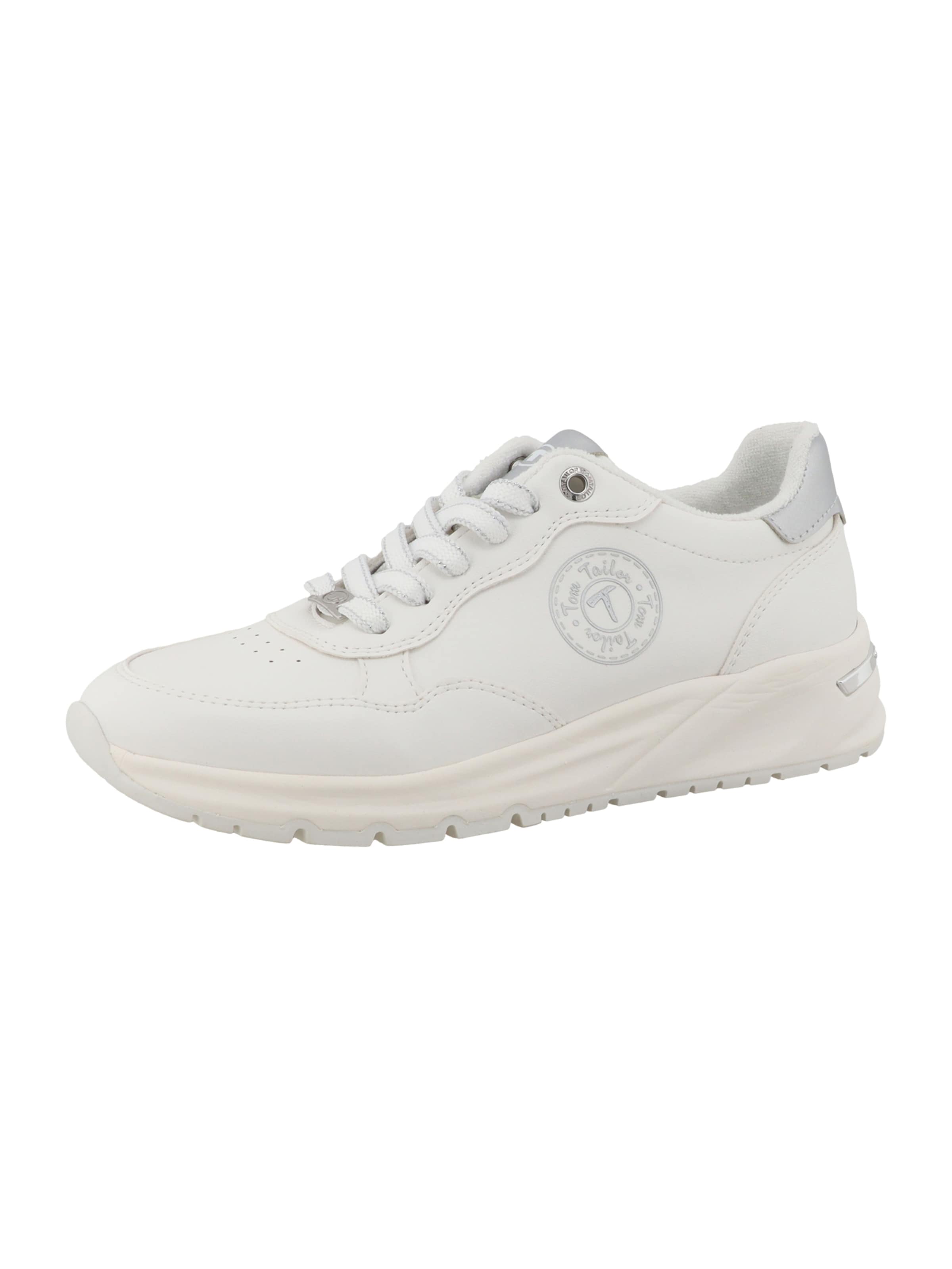 TOM TAILOR - Zapatillas deportivas bajas en blanco: frente