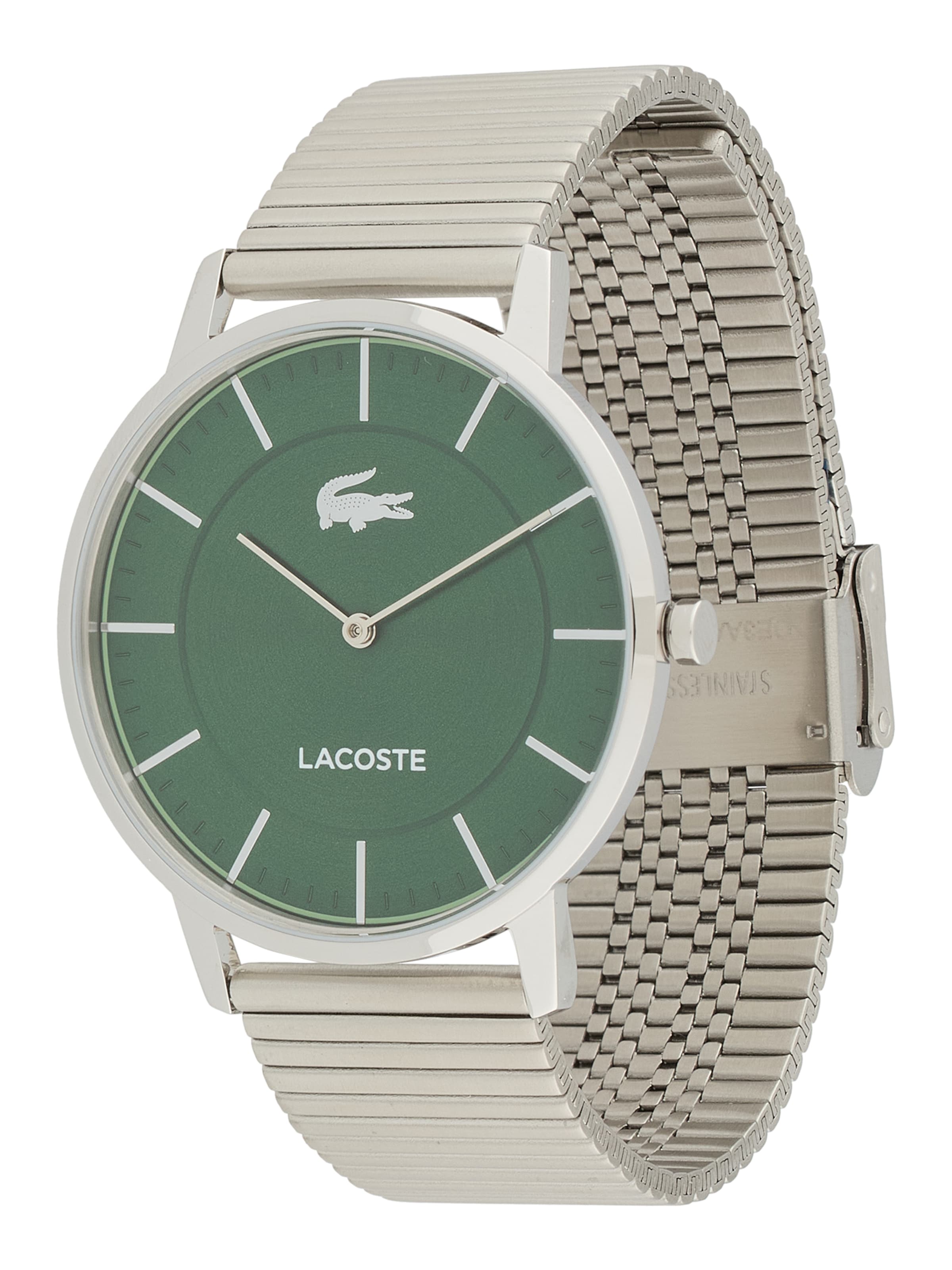 LACOSTE Analog klocka 'Crocorigin' i silver: framsida