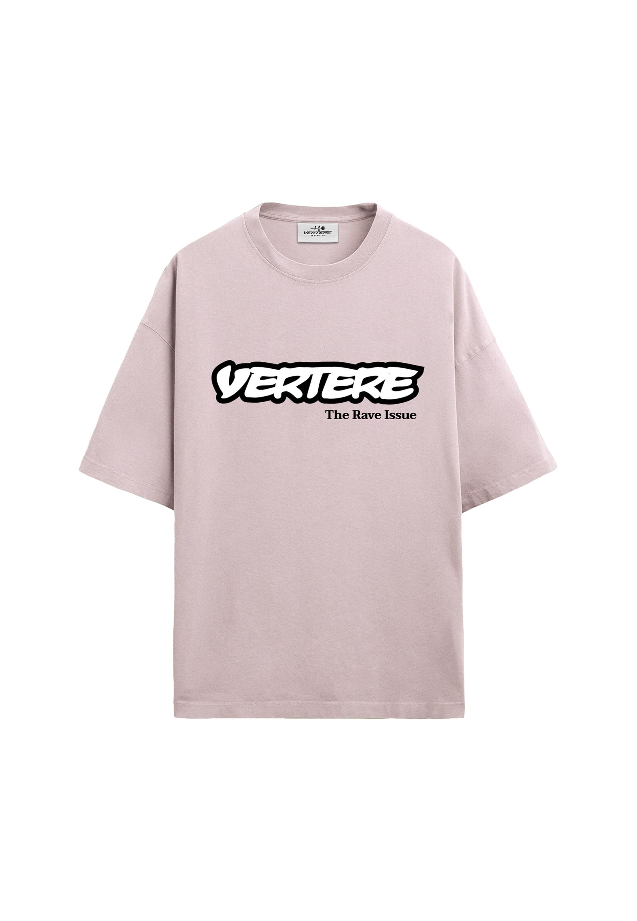 Vertere Berlin Shirt 'The Rave Issue' in L in de kleur Poederroze / Zwart / Wit, Productweergave