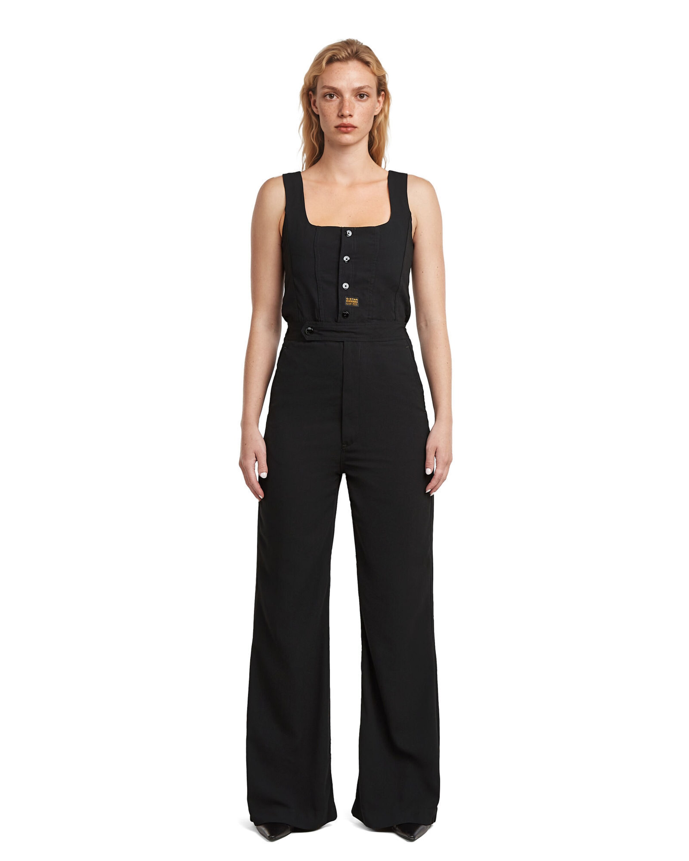 G-STAR Jumpsuit in Zwart: voorkant
