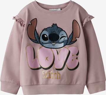 purpurinė NAME IT Megztinis be užsegimo 'NMFOLA STITCH': priekis