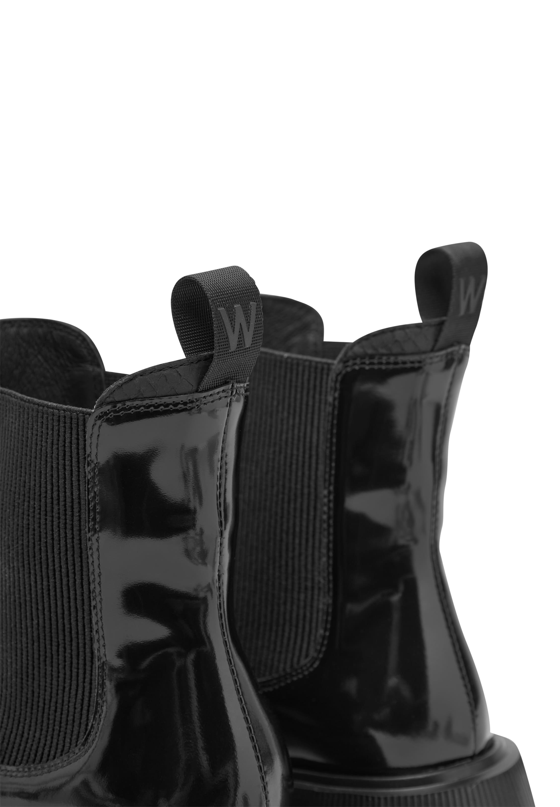 Chelsea Boots 'Aya Patent' WODEN en noir