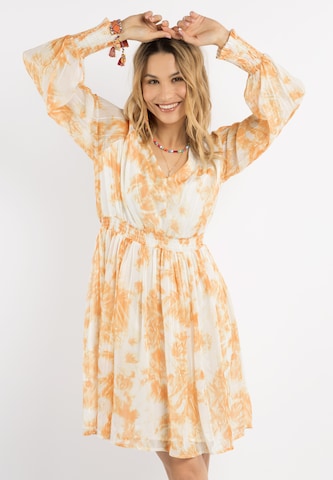 Robe IZIA en orange : devant