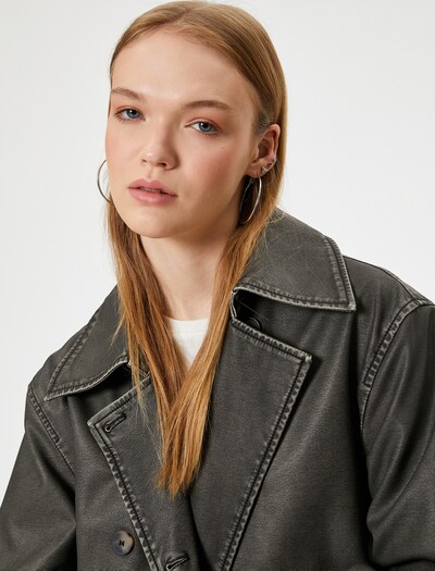 Koton Between-Seasons Coat in Dark grey, Item view