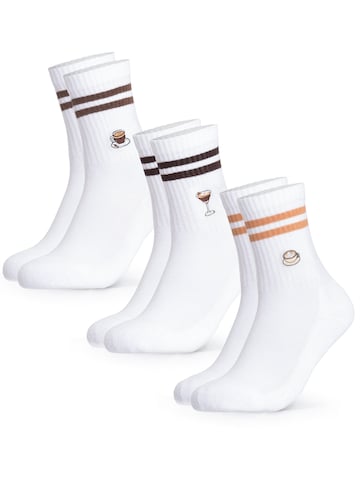 Occulto Athletic Socks 'Summer' in White: front