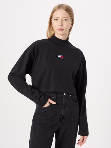 Tricou de la Tommy Jeans pe negru: față